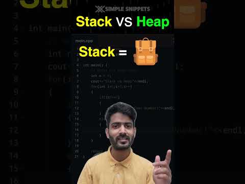 Stack vs Heap Memory | #memory #stack #heap #dsa