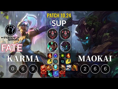 IG Fate Karma vs Maokai Sup - KR Patch 10.24