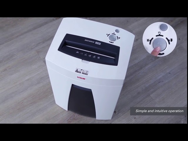 Vídeo relacionado con HSM SECURIO C18 - Destructor de documentos para una oficina pequeña, grado de seguridad P2, 19 hojas corte en tiras, ángel azul