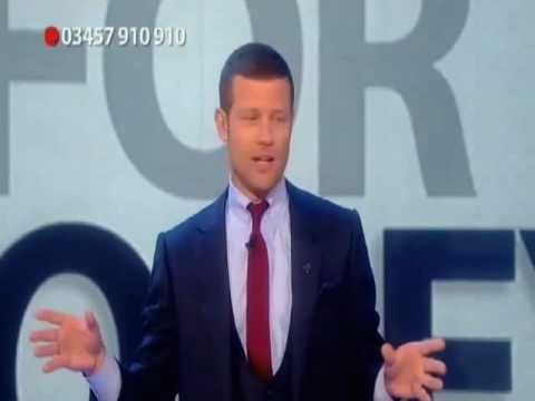 Dermot O'Leary's big entrance - Red Nose Day 2011