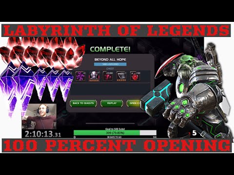 Labyrinth of Legends 100 Percent Crystal opening! Marvel contest of champions !