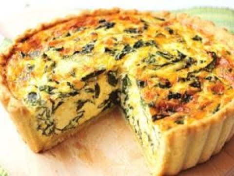 SPINACH AND FETA QUICHE WITH SWEET POTATO CRUST