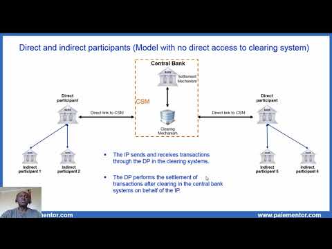 Payments systems - Direct and Indirect Participants