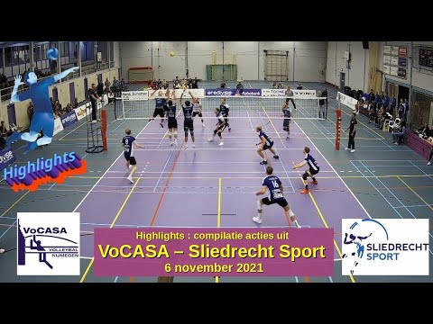 highlights VoCASA H1 - Sliedrecht Sport H1, 6 nov 2021 (Eredivisie Heren Volleybal)
