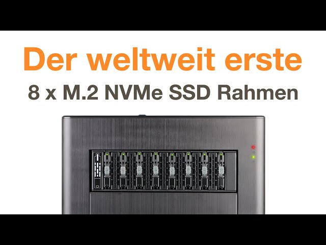 Vídeo relacionado con ICY DOCK ToughArmor MB699VP-B Caja de backplane, Rack móvil, Carcasa de Rack metálica Resistente para 4 SSD NVMe 4.0 NVMe 4.0 de 2,5" en una bahía de 5,25" con Conector miniSAS HD SFF8643