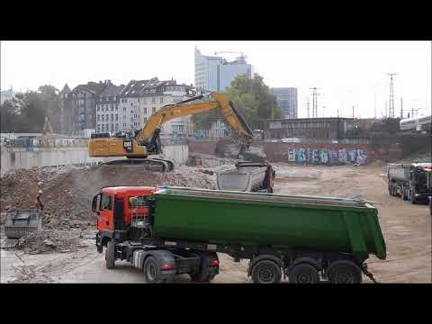 Bagger CAT 352F lädt LKW #StayAtHome - 40 Minuten Archiv