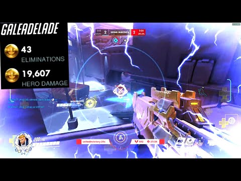 Gale Nano Soldier 76 - Insane Tracking! 46 elims! [ Overwatch Season 29 Top 500 ]
