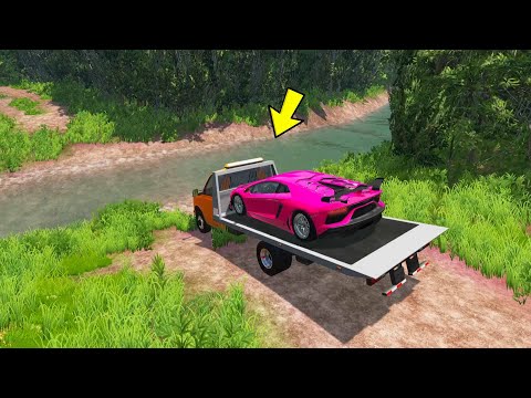Cars vs River Water – BeamNG.Drive
