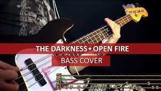 The Darkness - Open Fire / bass cover / playalong with TAB