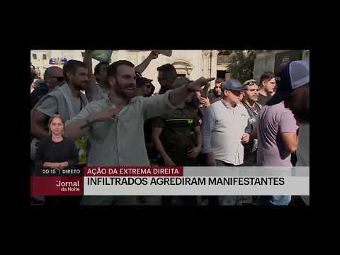 SIC - Jornal da Noite de 26-4-2025 - Confrontos entre a extrema direita e a manif. do 25 de abril.