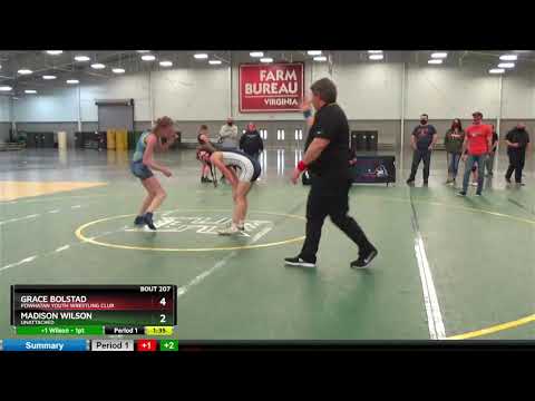 High School Girls 112-117 Madison Wilson Unattached Vs Grace Bolstad Powhatan Youth Wrestling Club