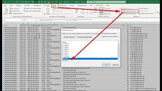 Excel Duplikate entfernen, doppelte Einträge in Zeilen entfernen