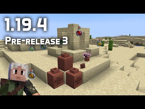 News in Minecraft 1.19.4 Pre-release 3: New Potion Colors! Wob-fix?!