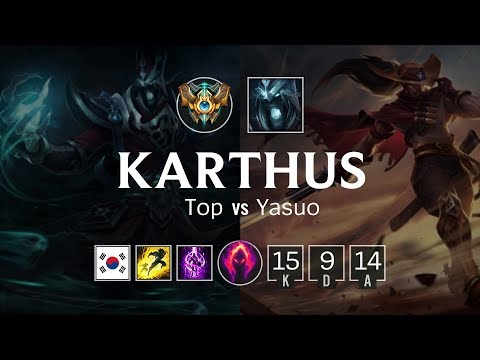 Karthus Top vs Yasuo - KR Challenger Patch 8.23