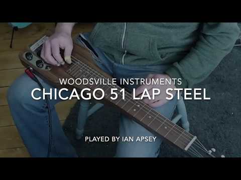 Woodsville Chicago 51 Lap Steel - Walnut, with Padded Gig Bag image 14
