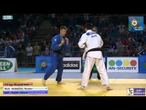 Judo 2013 European Championships U18 Tallinn: Godizov (RUS) - Saar (EST) [-73kg]