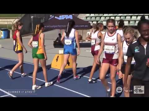 U13 Girls 100m - Heat 2 - Asics Australian Little Athletics Championships