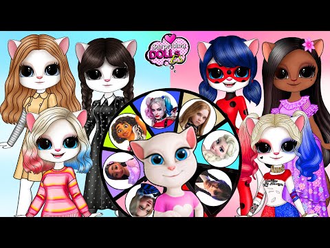 Wednesday, M3gan, Isabela, Harley Quinn Mi Angela 2 Cambio de Ropa - Manualidades de Papel DIY