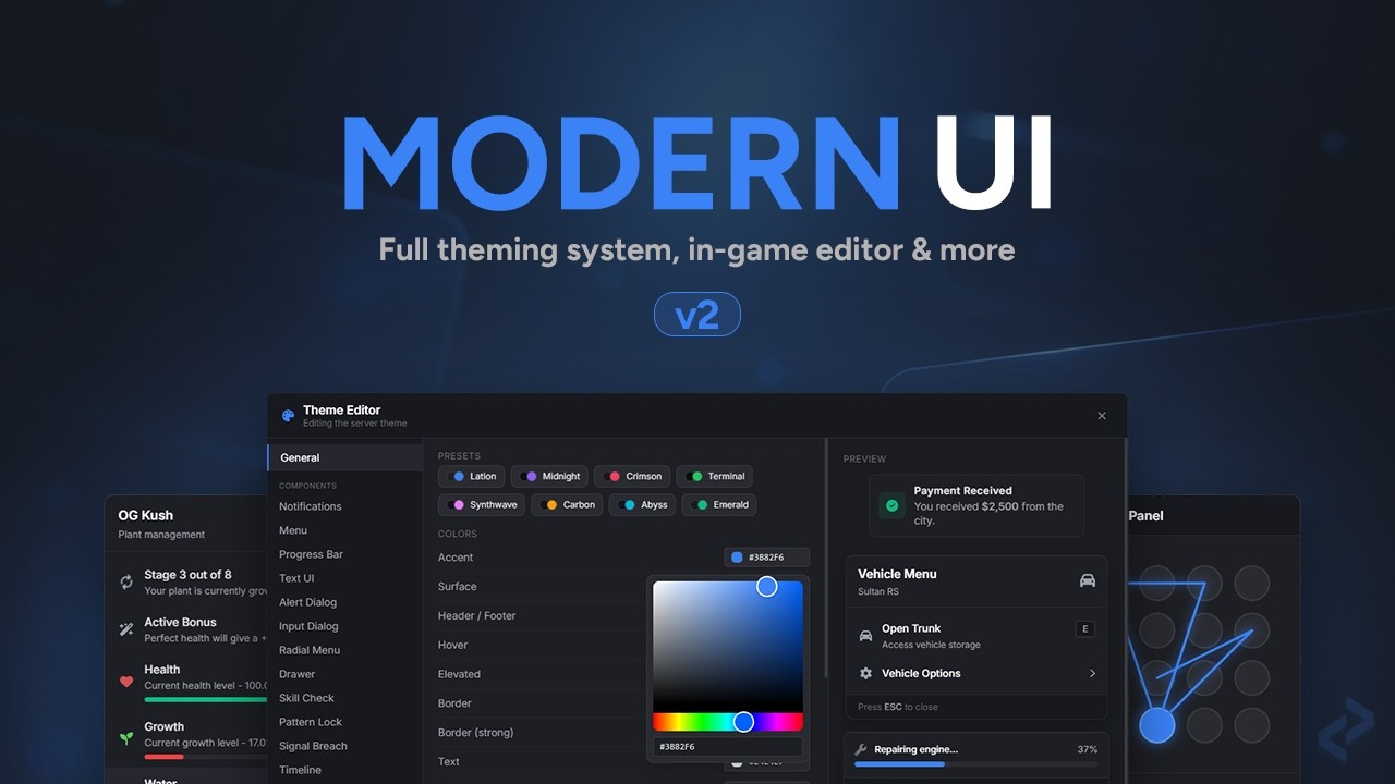 Modern UI | Menus, Skill Check, Progress Bar, Dialogs & More - FiveM ...
