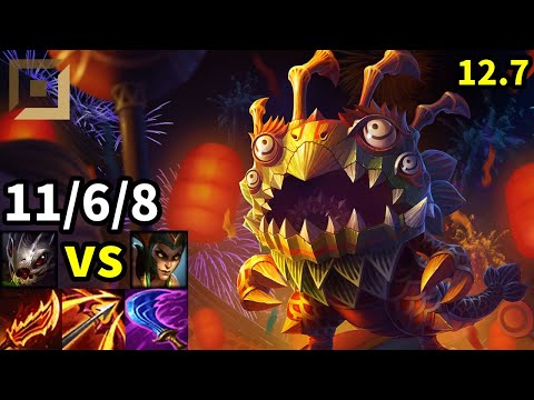 Kog'Maw ADC vs Cassiopeia - KR Master | Patch 12.7