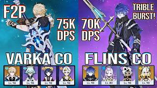 🔥 (DPS Test Dummy) F2P Varka & Flins DESTROY Spiral Abyss 12 | Genshin Impact