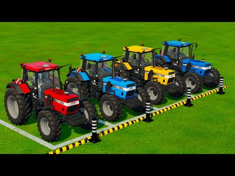 JOHN DEERE vs FENDT vs CLAAS vs VALTRA vs MCCORMICK TRACTORS BATTLE - Farming Simulator 22#34