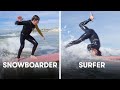 Snowboarders Try To Keep Up With Surfers SELF