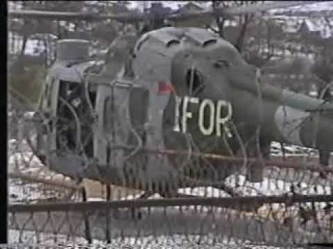 Lynx Helicopter Landing Bosnia 94
