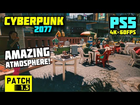 Cyberpunk 2077 PS5 Free Roam WALKING - Next Gen Update [Patch 1.5] 4K 60FPS
