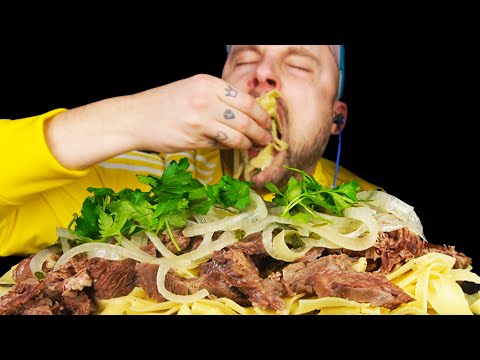 Kazakh Mukbang: Beshbarmak (NOMAD FOOD)! 🇰🇿🇺🇿🇰🇬🇹🇲 ASMR Eating!