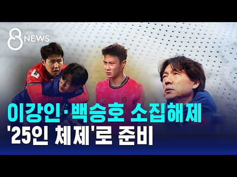 이강인·백승호 소집해제..'25인 체제'로 준비