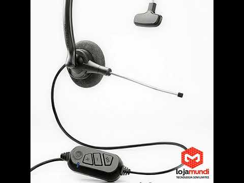 Video do produto Headset Felitron Stile Compact USB VoIP Mono Antirruído – Ultraleve de 35 g com DSP, Controle de Volume e Mute