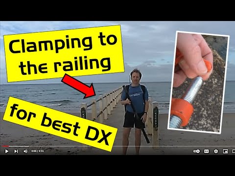 QRP HF DX from piers: clamping on to the railing