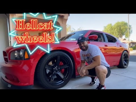 Hellcat replica wheels on my Dodge Charger plus COLD START!! #dodge #srt #hellcat #srt8