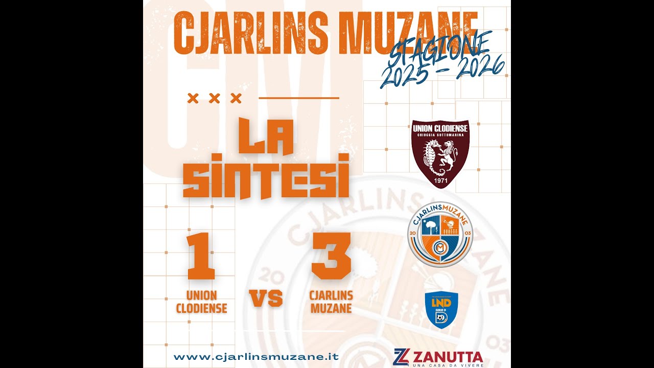 LA SINTESI DI UNION CLODIENSE-CJARLINS MUZANE