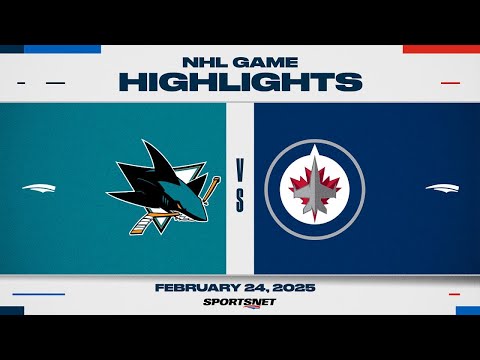 NHL Highlights | Sharks vs. Jets - February 24, 2025