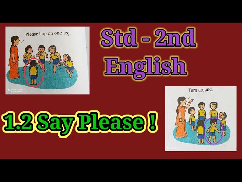 1.2 Say please | activity time | Std 2nd | Listen carefully and act only when teacher says' Please '