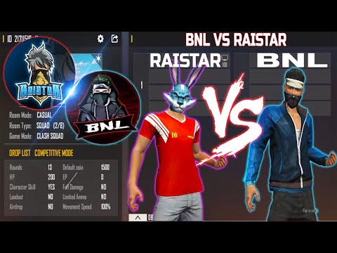 RAISTAR VS BNL | ONE TAP KING VS HEADSHOT LEGEND | INCREDIBLE ROOM