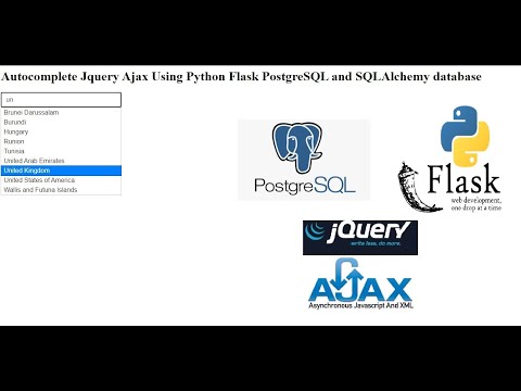 Autocomplete Jquery Ajax Using Python Flask Postgresql And Sqlalchemy Database