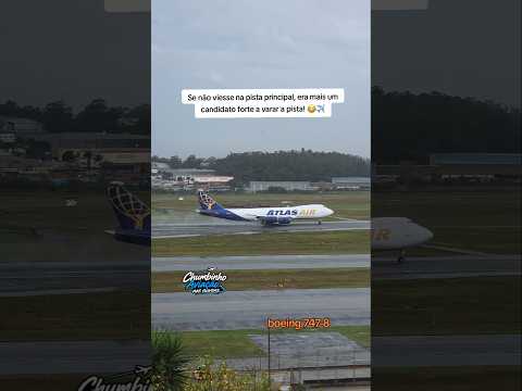 Piloto Boeing 747 Atlas faz pouso desafiador no aeroporto Guarulhos. Quase arremeteu. Balançou, hein