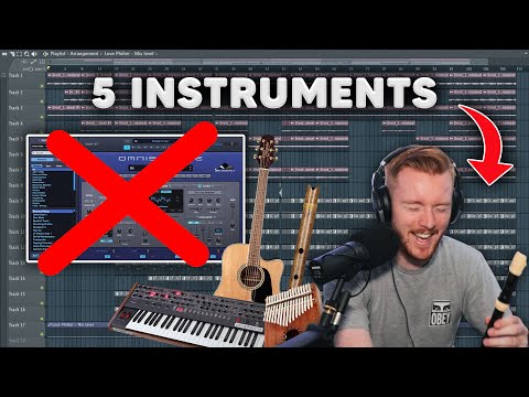 MAKING A CRAZY BEAT WITH 5 RANDOM INSTRUMENTS (NO VSTS) *SOUNDS FIRE*