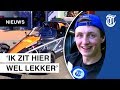 Restaurant bezorgt bami met racewagen