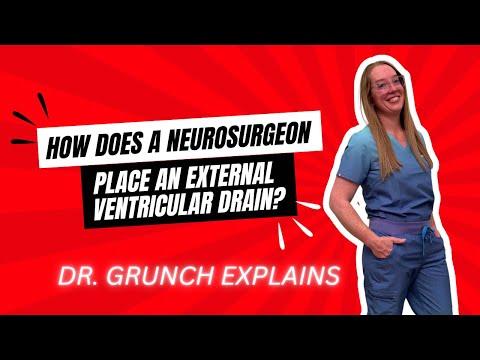How does a neurosurgeon place an external ventricular drain? #neurosurgery #brainsurgery