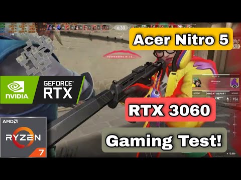 RTX 3060 + Ryzen 7 5800h Gaming Test / Acer Nitro 5 Laptop / Valorant Gaming Test in 2022!