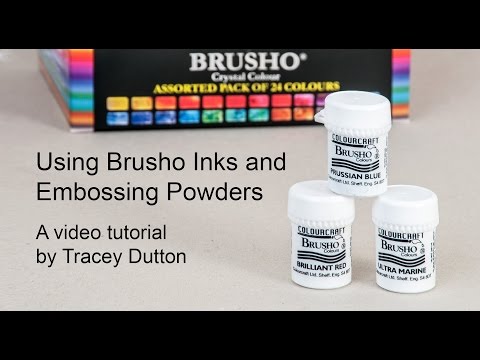 Brusho Inks and Embossing Powders by Tracey Dutton - A Lavinia Stamps Tutorial