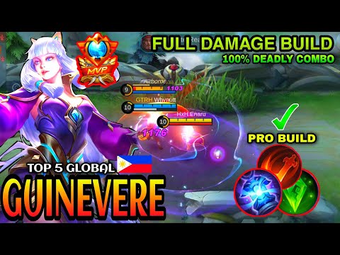 Guinevere Full Damage Deadly Combo |Guinevere Gameplay| |Best Build| |Top Global| By:HxH Enaru -MLBB