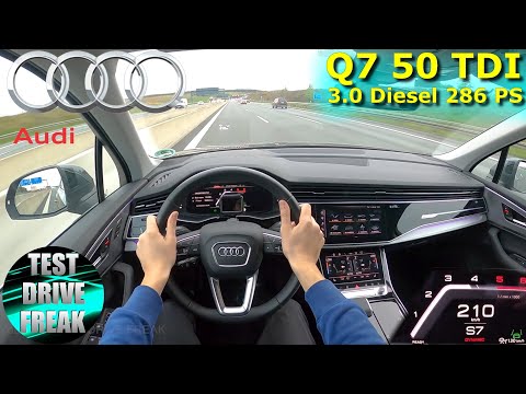 2022 Audi Q7 50 TDI Quattro 286 PS TOP SPEED AUTOBAHN DRIVE POV