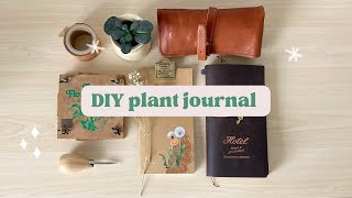 Flower press, making a notebook, plant journaling