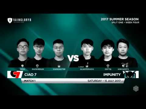 Impunity Vs Ciao 7 • Vainglory 8 • Southeast Asia • Summer Split 1, Week 4, Day 1