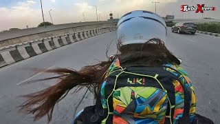 Girl Rides a CBR 1000 Sports Bike For The First Ti